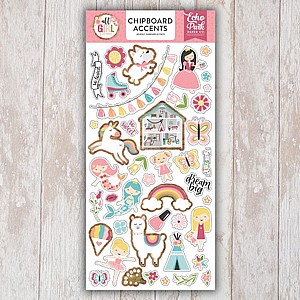 ALL GIRL 6X13 CHIPBOARD ACCENTS ALL GIRL 6X13 CHIPBOARD ACCENTS