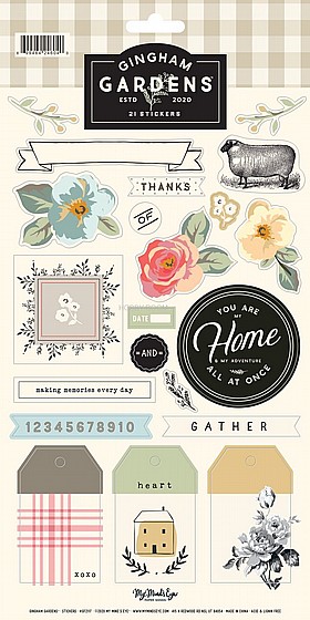 GINGHAM GARDENS 6 X12 STICKER SHEET