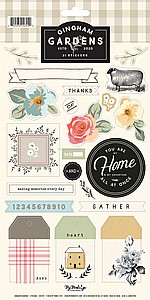 GINGHAM GARDENS 6 X12 STICKER SHEET GINGHAM GARDENS 6 X12 STICKER SHEET