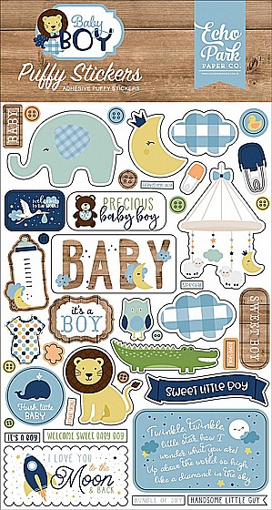 BABY BOY PUFFY STICKERS