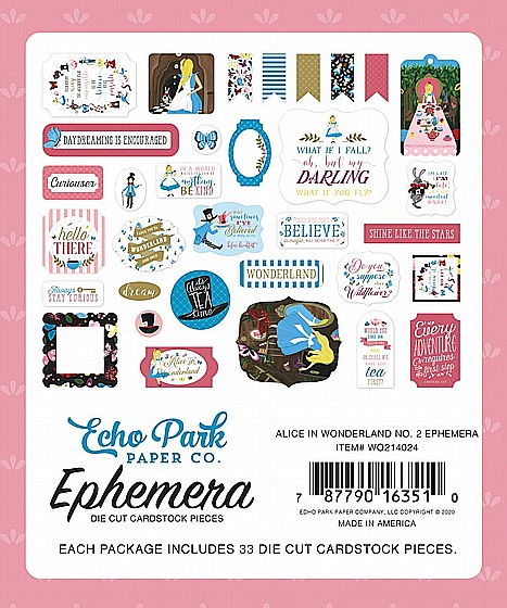 ALICE IN WONDERLAND NO. 2 EPHEMERA
