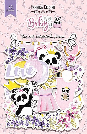 Set of die cuts collection of My little baby girl 42pcs