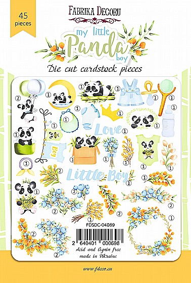 Set of carvings collection of My little panda boy 45 pcs