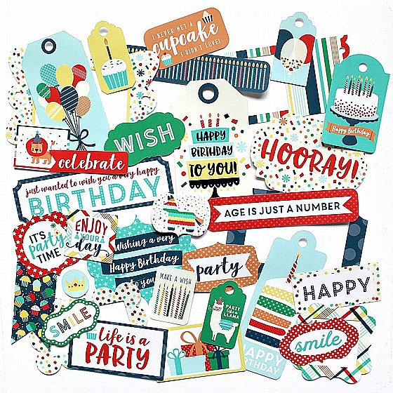 HAPPY BIRTHDAY BOY FRAMES & TAGS EPHEMERA