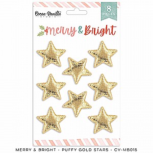 MERRY & BRIGHT PUFFY GOLD STARS MERRY & BRIGHT PUFFY GOLD STARS