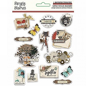 Simple Vintage Ancestry Collection - Layered Stickers Simple Vintage Ancestry Collection - Layered Stickers