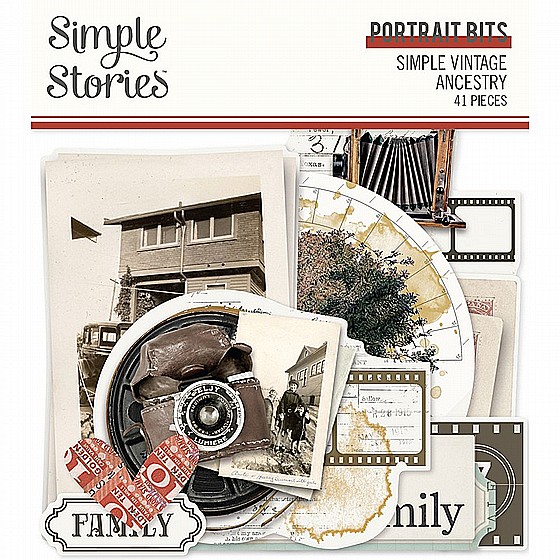 Simple Vintage Ancestry Collection - Ephemera - Portrait Bits and Pieces