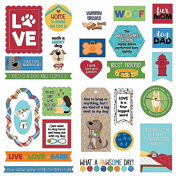 Photo Play Paper - Dog Lover Collection - Ephemera