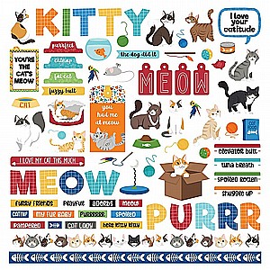 Photo Play Paper Cat Lover Collection 12 x 12 Cardstock Stickers Photo Play Paper Cat Lover Collection 12 x 12 Cardstock Stickers