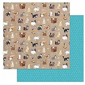 Cat Lover Collection - 12 x 12 Double Sided Paper - Soft Kitty Cat Lover Collection - 12 x 12 Double Sided Paper - Soft Kitty