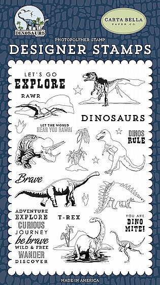 ���������� ������  �� ������ DINOS RULE STAMP SET