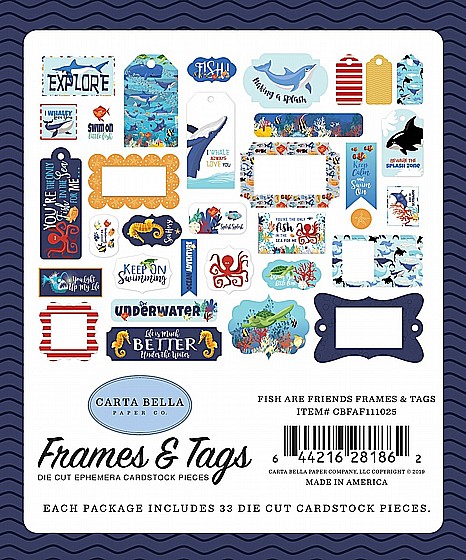 FISH ARE FRIENDS FRAMES & TAGS