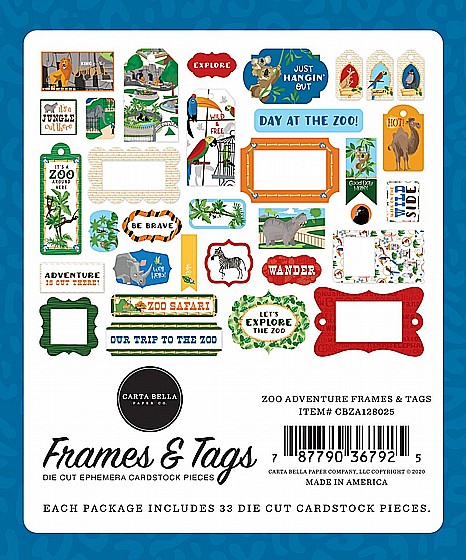 ������ �������� ������ ��� �����  Zoo Adventure Frames & Tags