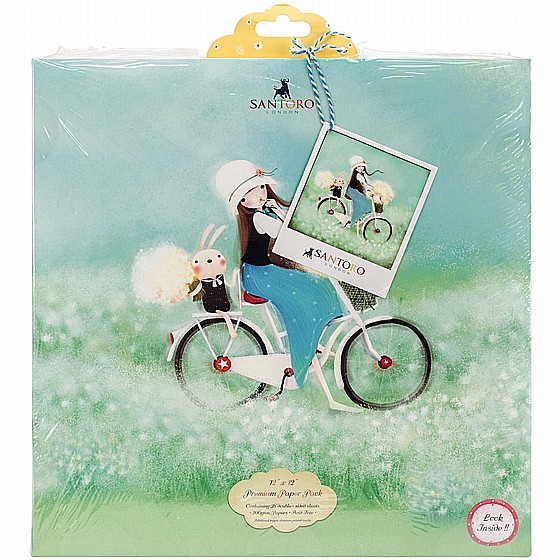 מארז דפי קארדסטוק Santoro - Kori Kumi 12x12 Premium Paper Pack