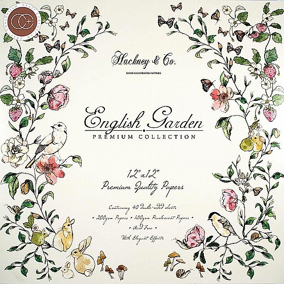 מארז דפי קארדסטוק English Garden Premium Paper Pad