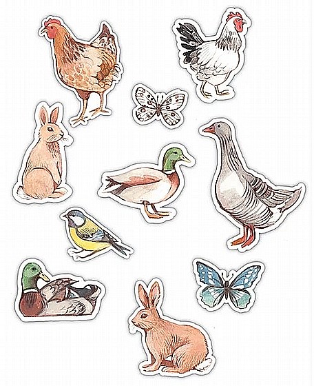 ���� ������ �� Farm Meadow - Wood Shapes - Animals