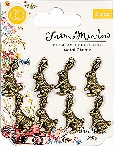צ'ארמים ממתכת ארנבונים Farm Meadow - Metal Charms - Rabbits צ'ארמים ממתכת ארנבונים Farm Meadow - Metal Charms - Rabbits