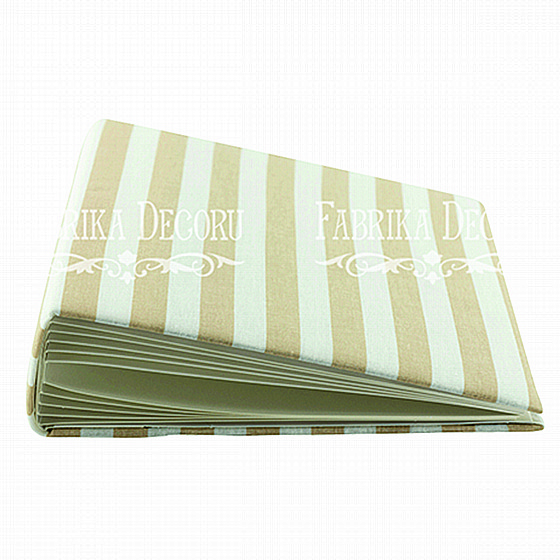 ��� ����� ����� Blank album with a soft fabric cover Beige stripes 20?m ? 20?m