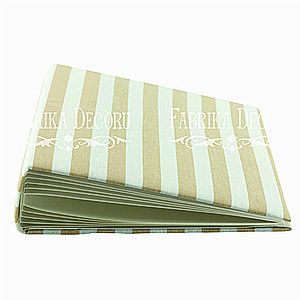 קיט להכנת אלבום Blank album with a soft fabric cover Beige stripes 20?m ? 20?m קיט להכנת אלבום Blank album with a soft fabric cover Beige stripes 20?m ? 20?m