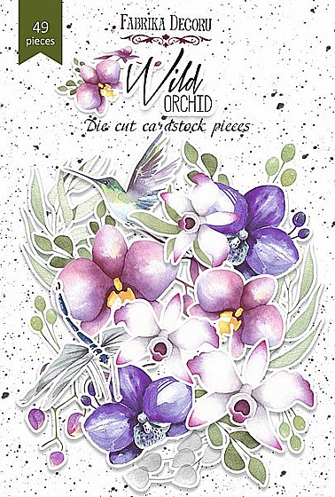 Set of die-cuts Wild Orchid collection of 49 pieces