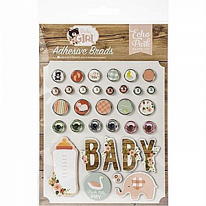 BABY GIRL ADHESIVE BRADS