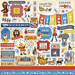 ביקור בקירקס - Circus Elements Cardstock Stickers ביקור בקירקס - Circus Elements Cardstock Stickers