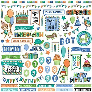 חוגגים יום הולדת - Birthday Boy Wishes Elements Stickers חוגגים יום הולדת - Birthday Boy Wishes Elements Stickers
