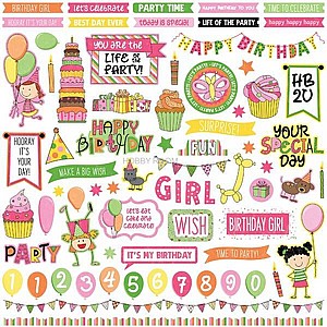 חוגגים יום הולדת - Birthday Girl Wishes Elements Stickers חוגגים יום הולדת - Birthday Girl Wishes Elements Stickers