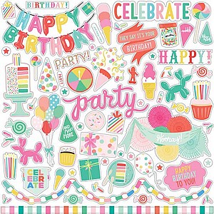 חגיגה מתוקה - Let's Party Elements Cardstock Stickers חגיגה מתוקה - Let's Party Elements Cardstock Stickers