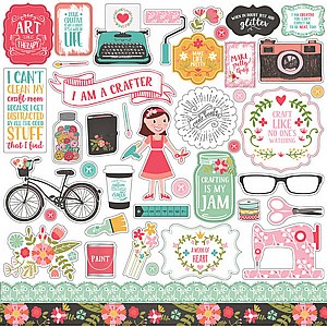 דף מדבקות ליוצרת המתוקה - I Heart Crafting Elements Cardstock Stickers דף מדבקות ליוצרת המתוקה - I Heart Crafting Elements Cardstock Stickers
