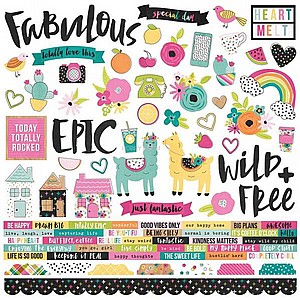 ���� ������� - Oh Happy Day Cardstock Stickers - Combo