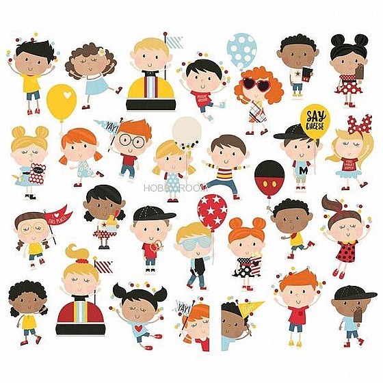 ����� ����� ����� ��� - Say Cheese 4 Bits & Pieces Die-Cuts - Happy Kids