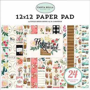 שוק פרחים - Flower Market Paper Pad 12" x 12" שוק פרחים - Flower Market Paper Pad 12" x 12"