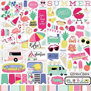 הקיץ הכי הכי - Best Summer Ever Elements Cardstock Stickers הקיץ הכי הכי - Best Summer Ever Elements Cardstock Stickers