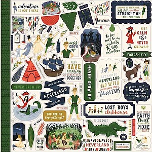 ארץ לעולם לא - Lost in Neverland Elements Cardstock Stickers ארץ לעולם לא - Lost in Neverland Elements Cardstock Stickers