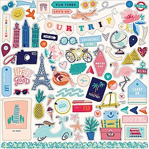 יצאנו לטיול - Let's Travel Elements Cardstock Stickers יצאנו לטיול - Let's Travel Elements Cardstock Stickers