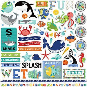 סיפורי דגים - Fish Tales Stickers 12"X12"-Elements סיפורי דגים - Fish Tales Stickers 12"X12"-Elements