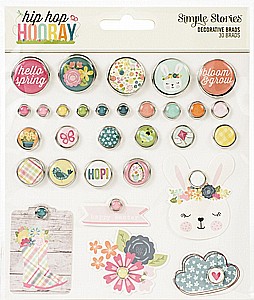HIP HOP HOORAY DECORATIVE BRADS HIP HOP HOORAY DECORATIVE BRADS