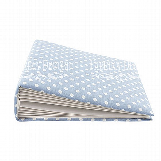 BLANK ALBUM WITH A SOFT FABRIC COVER PEAS IN BLUE 20?M ? 20?M