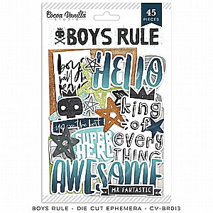 Boys Rule � Die Cut Ephemera