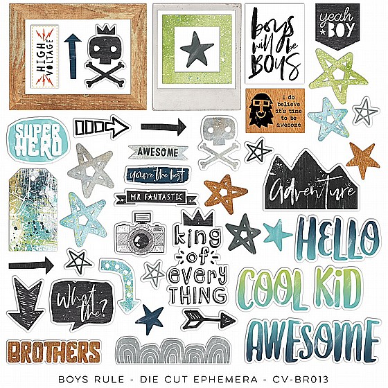 Boys Rule � Die Cut Ephemera