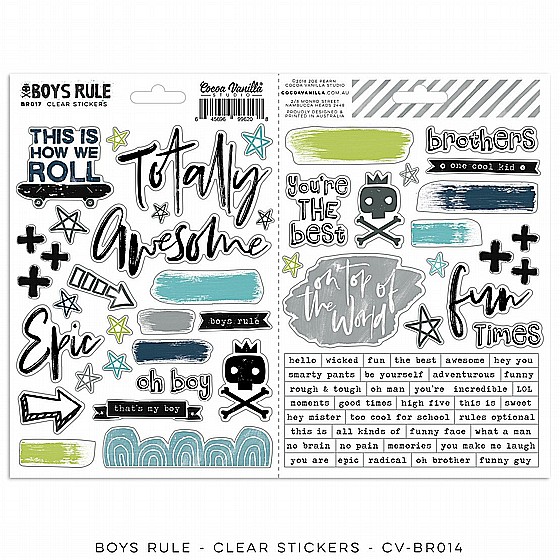 Boys Rule � Clear Stickers