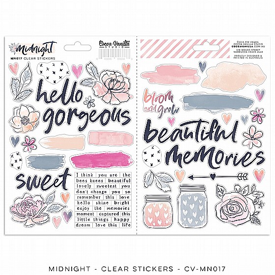 Midnight � Clear Stickers