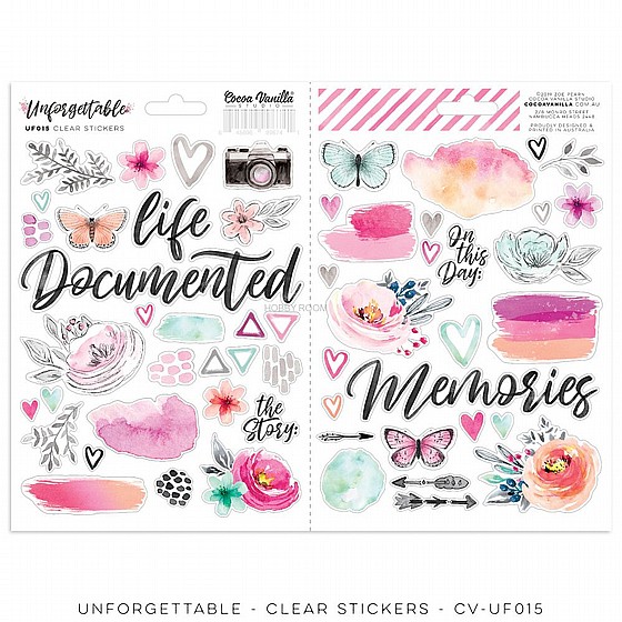 ������ Clear Stickers ����� "UNFORGETTABLE"