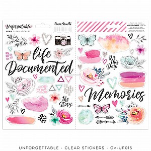 מדבקות Clear Stickers מסדרת "UNFORGETTABLE" מדבקות Clear Stickers מסדרת "UNFORGETTABLE"