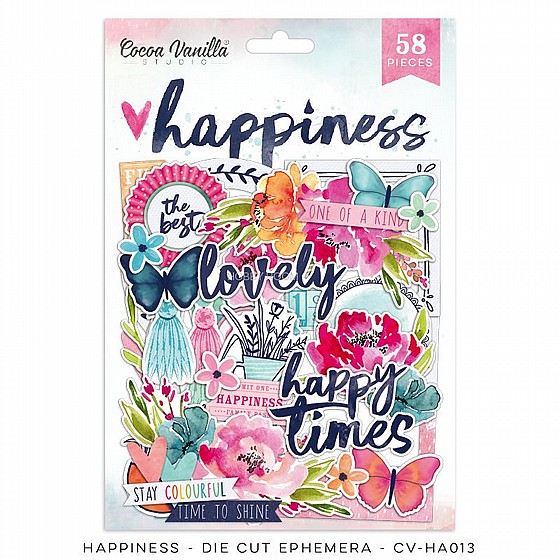 �������� ���� - HAPPINESS � Die Cut Ephemera