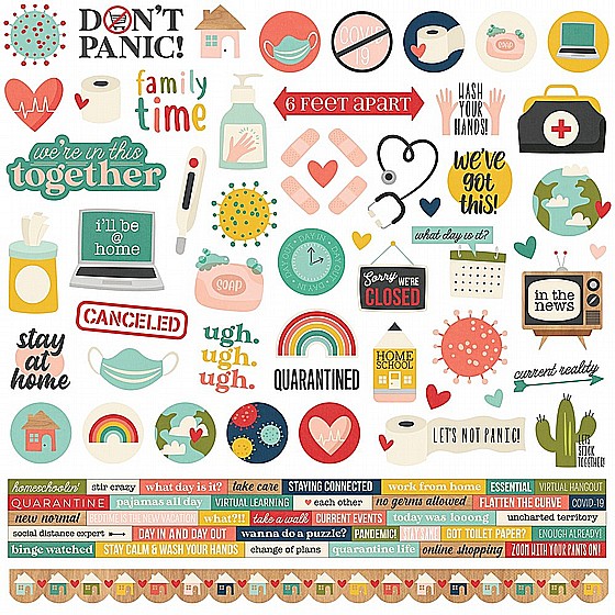 QUARANTINED - CARDSTOCK STICKER