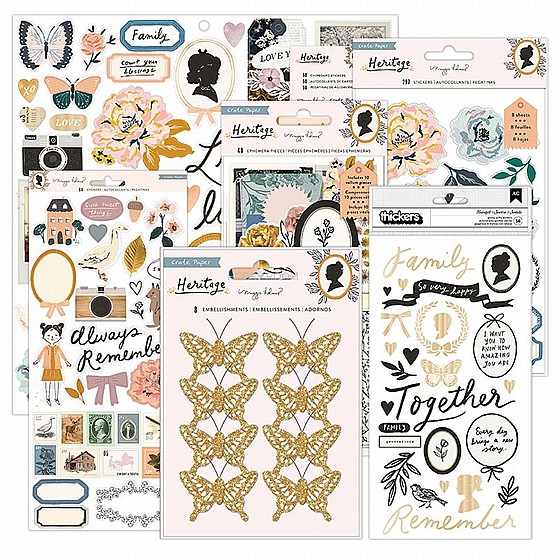 ������� ��� - Crate Paper - Heritage Collection - Embellishment Kit