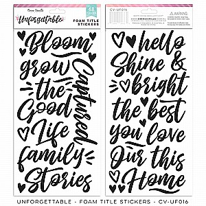 בלתי נשכח - מדבקות- UNFORGETTABLE FOAM TITLE STICKERS בלתי נשכח - מדבקות- UNFORGETTABLE FOAM TITLE STICKERS