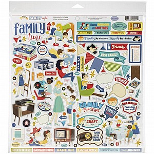 ערב משפחתי - Carta Bella - Cardstock Element Sticker 12x12 - Family Night ערב משפחתי - Carta Bella - Cardstock Element Sticker 12x12 - Family Night